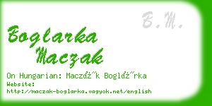 boglarka maczak business card